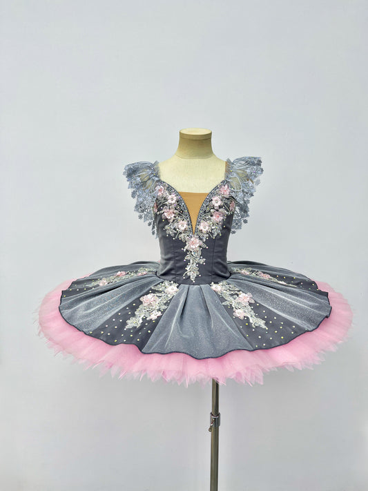 Classical Silver Blush Floral Tutu