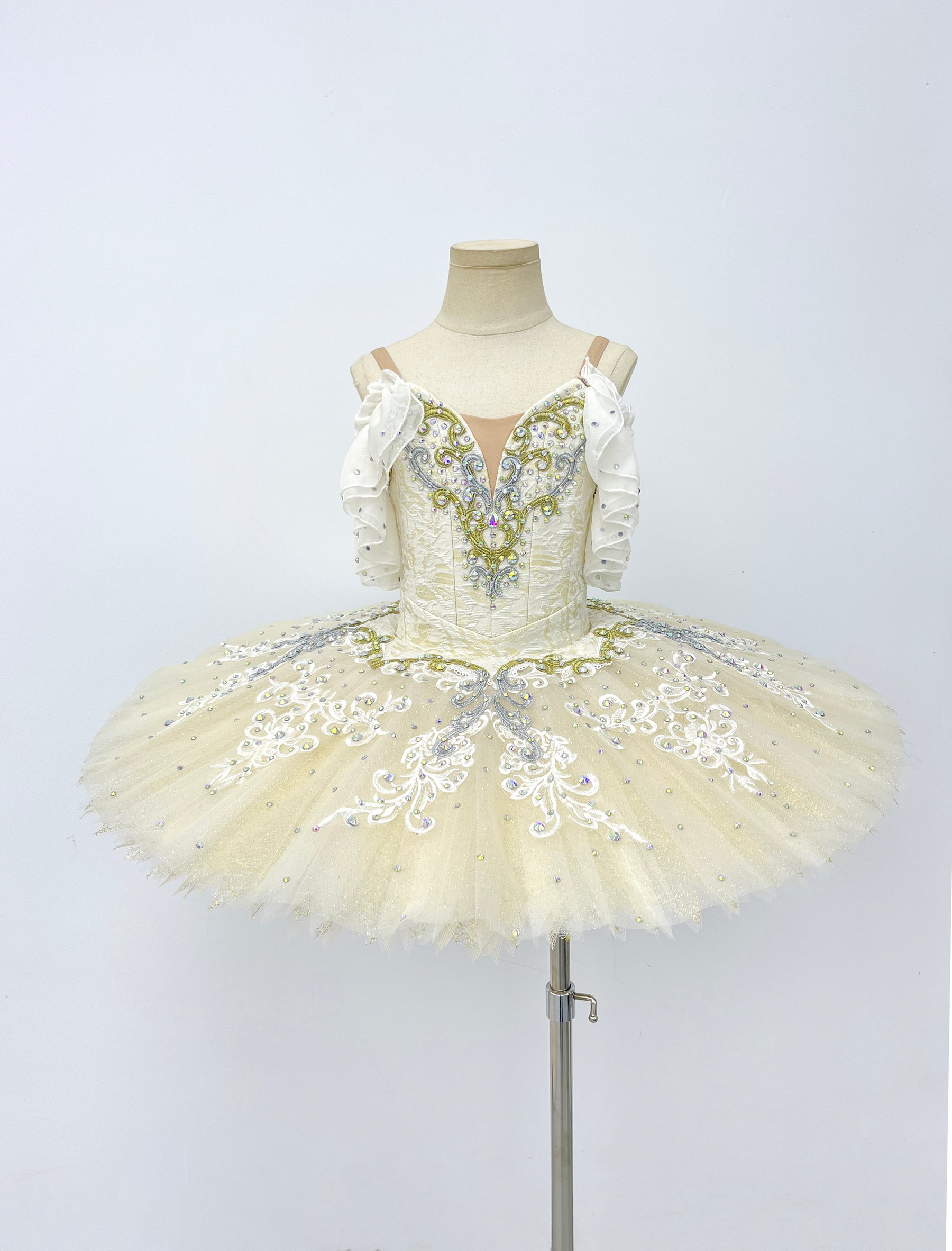 Ivory Gold Lace Classical Tutu