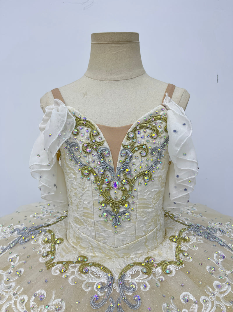 Ivory Gold Lace Classical Tutu