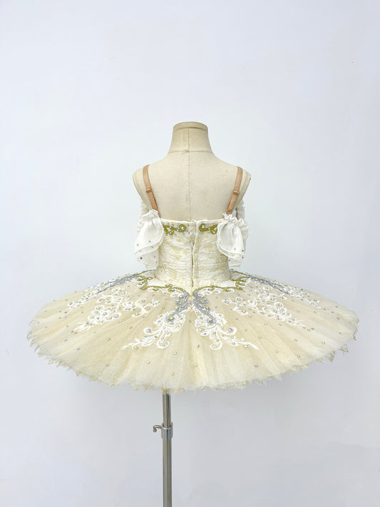Classical Ivory Gold Lace Tutu