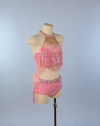 Pink Fringe Two Piece Lyrical Costume