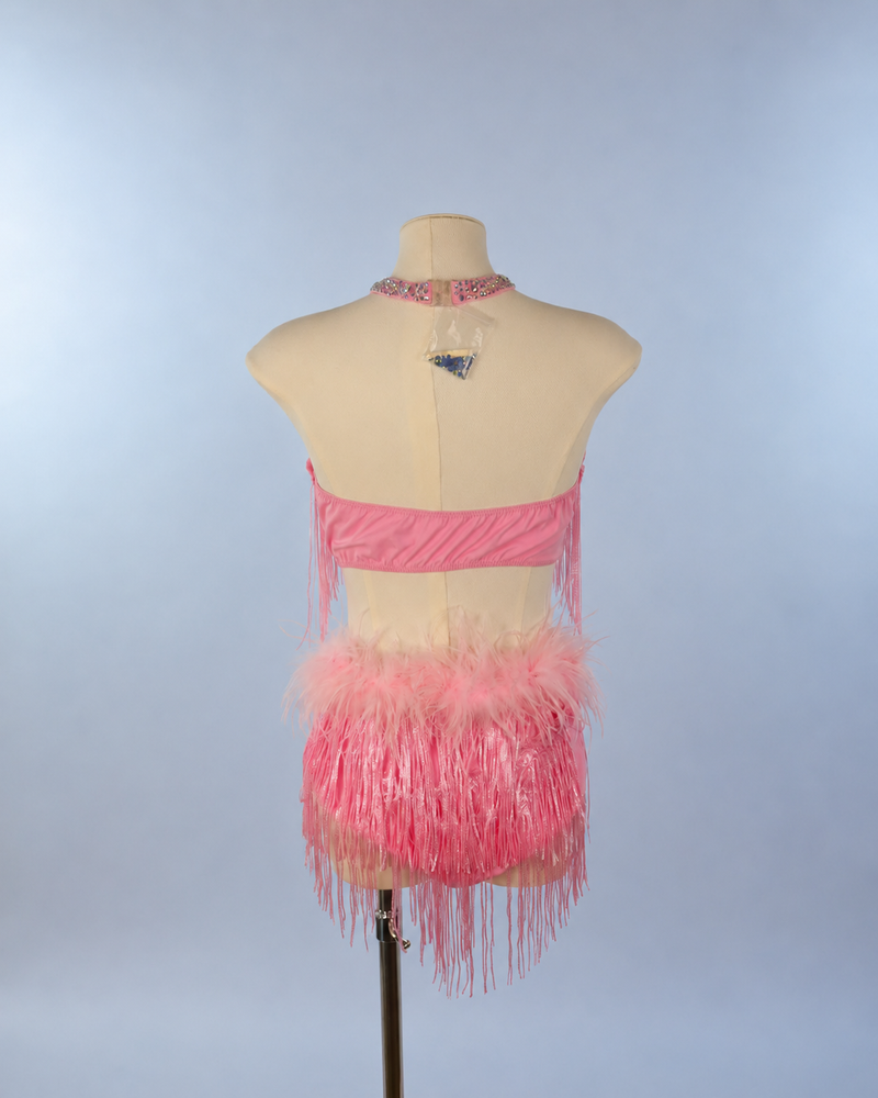 Pink Fringe Two Piece Lyrical Costume