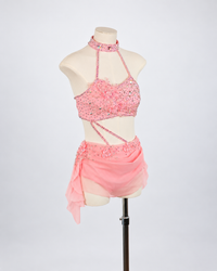 Pink Crystal Two Piece Lyrical Costume