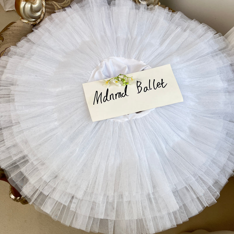 Blue and White Embellished Ballet Tutu Dress for Girls – Sparkling Stagewear - JYT0021
