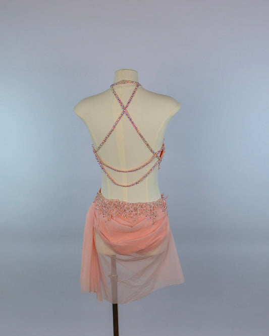 Dusty Rose Draped Lyrical Costume