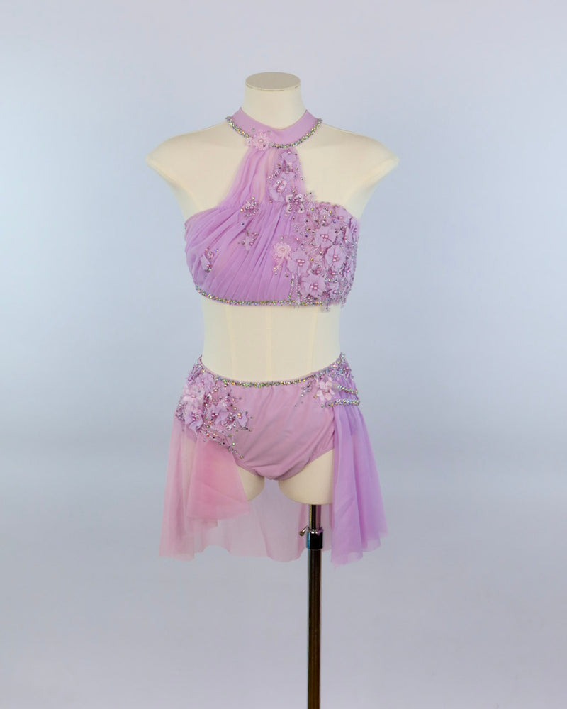Lilac Beaded Two Piece Lyrical Costume