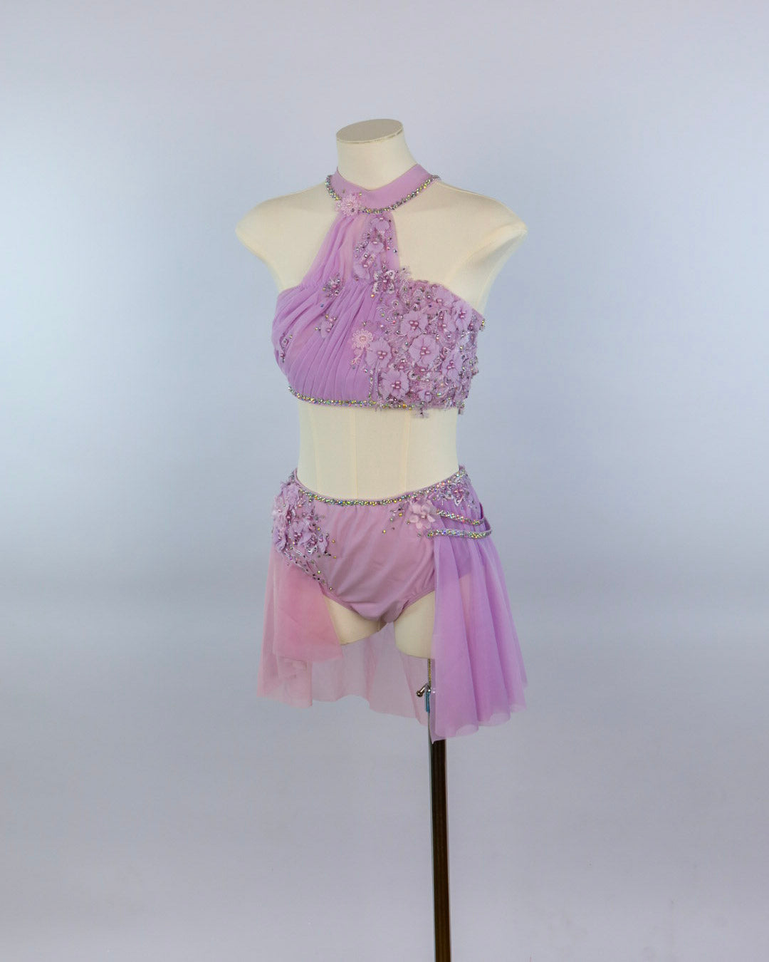 Lilac Beaded Two Piece Lyrical Costume