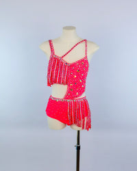 Coral Fringe Lyrical Costume