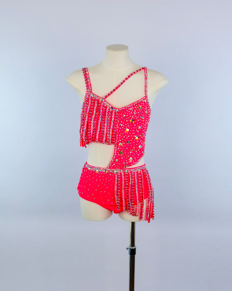 Coral Fringe Lyrical Costume