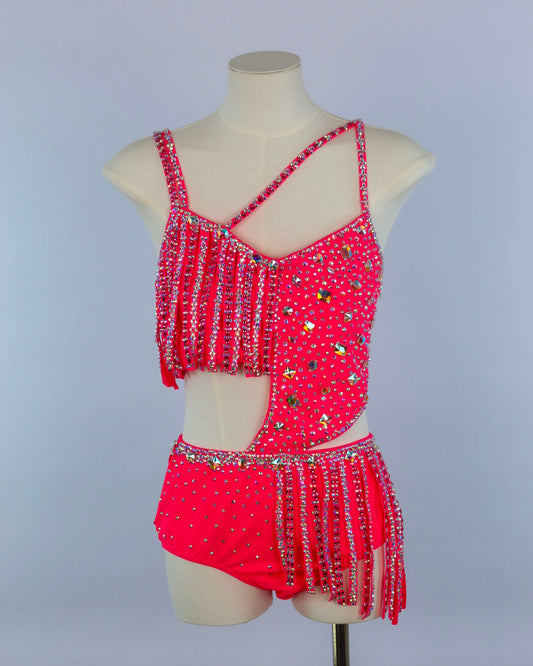 Coral Fringe Lyrical Costume