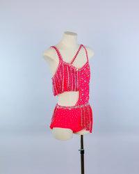 Coral Fringe Lyrical Costume