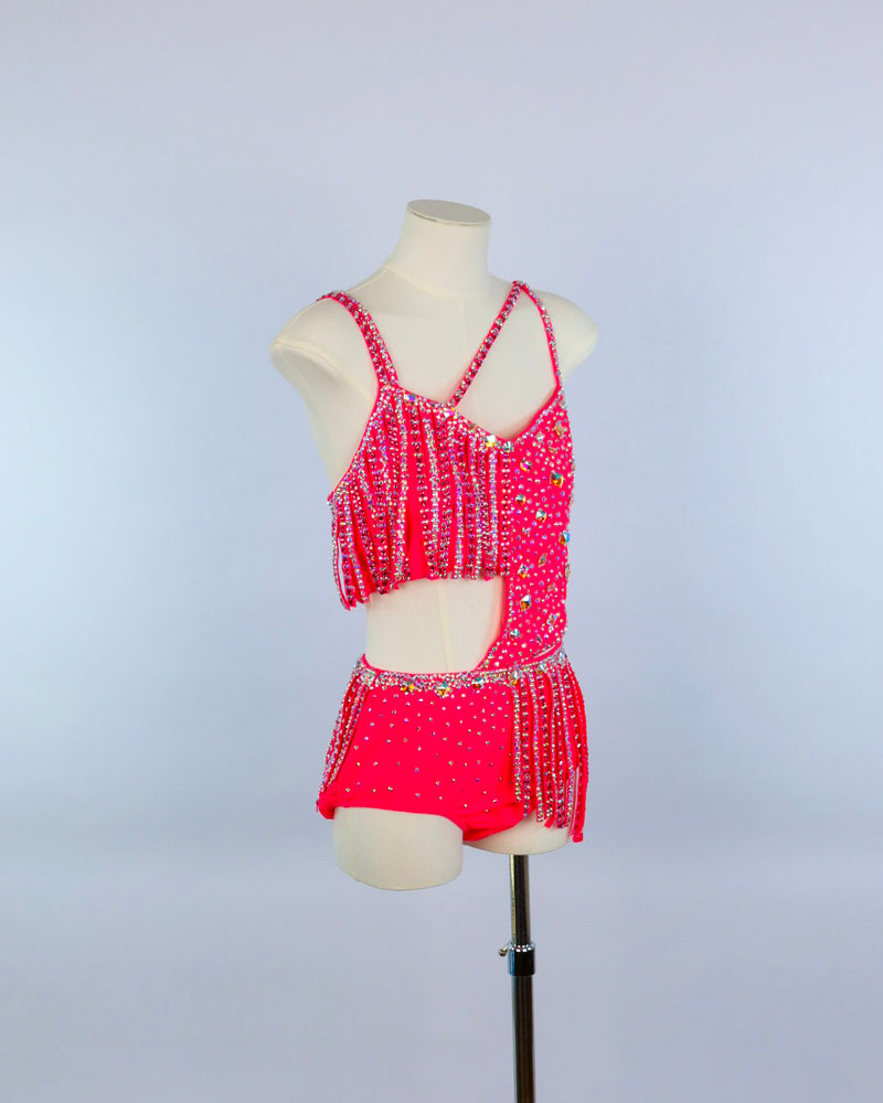 Coral Fringe Lyrical Costume