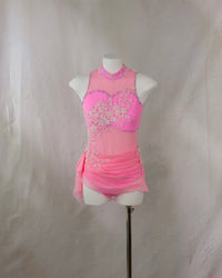 Rose Pink Draped Lyrical Costume