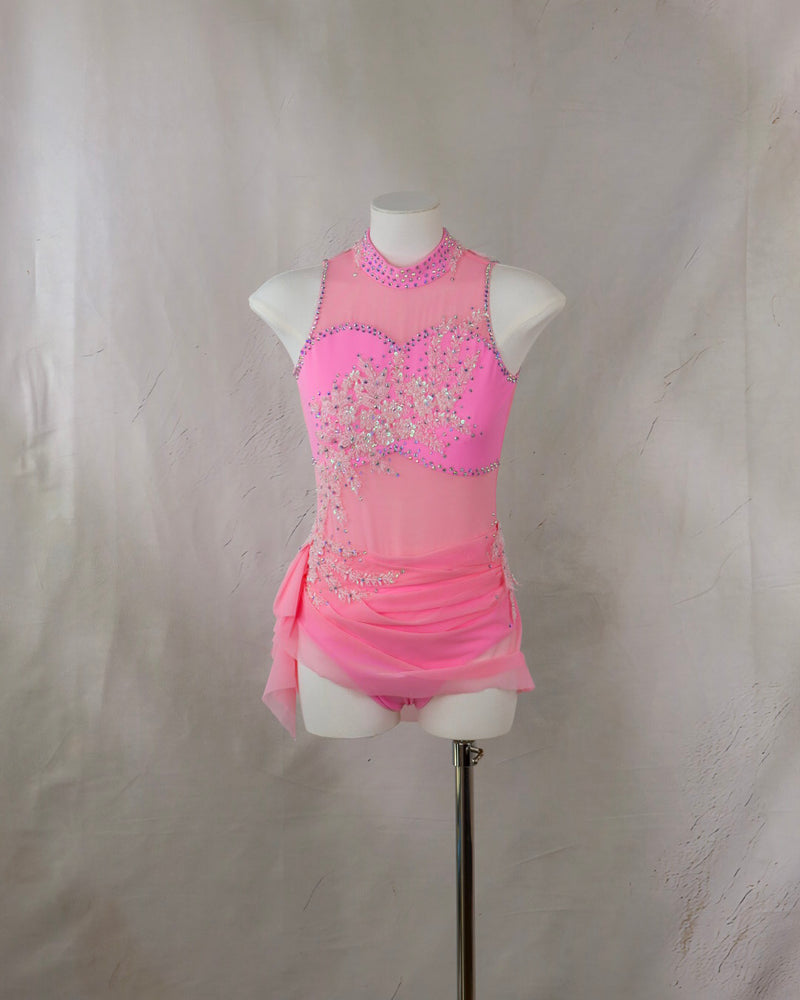 Rose Pink Draped Lyrical Costume