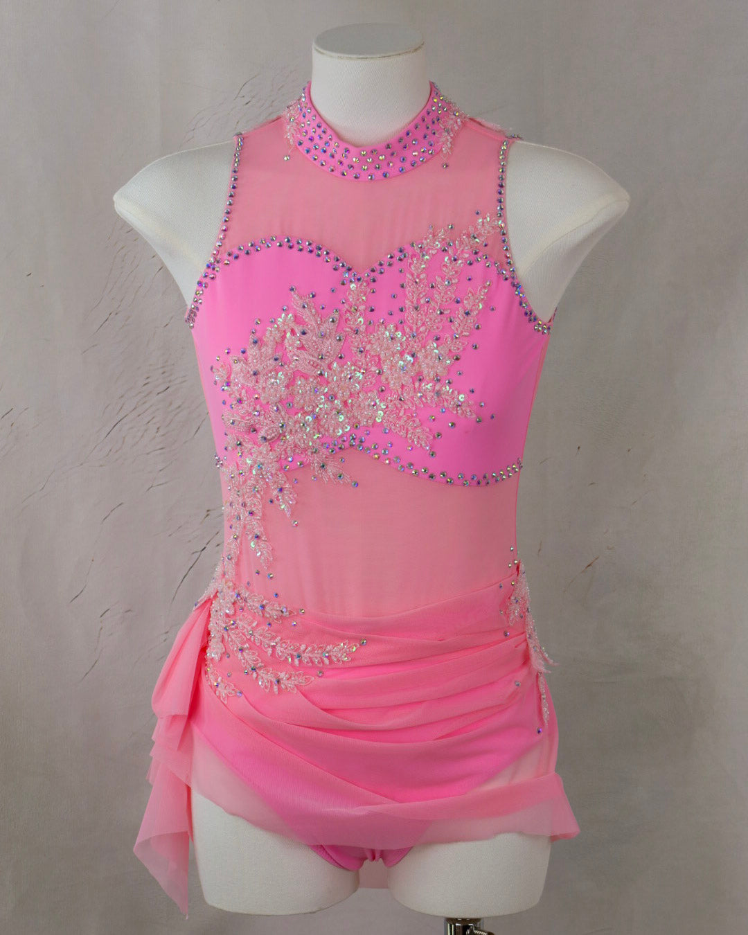 Rose Pink Draped Lyrical Costume