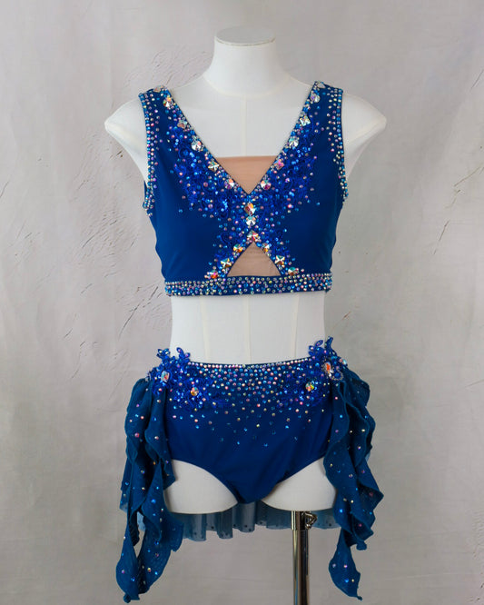 Sapphire Ruffle Two Piece Lyrical Costume