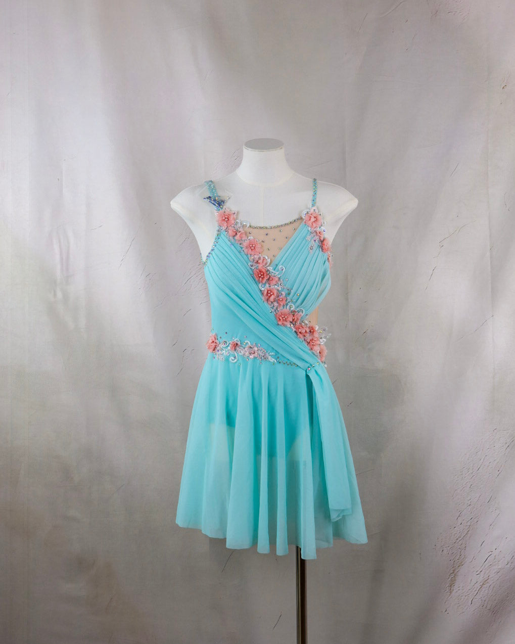 Aqua Floral Lyrical Dress