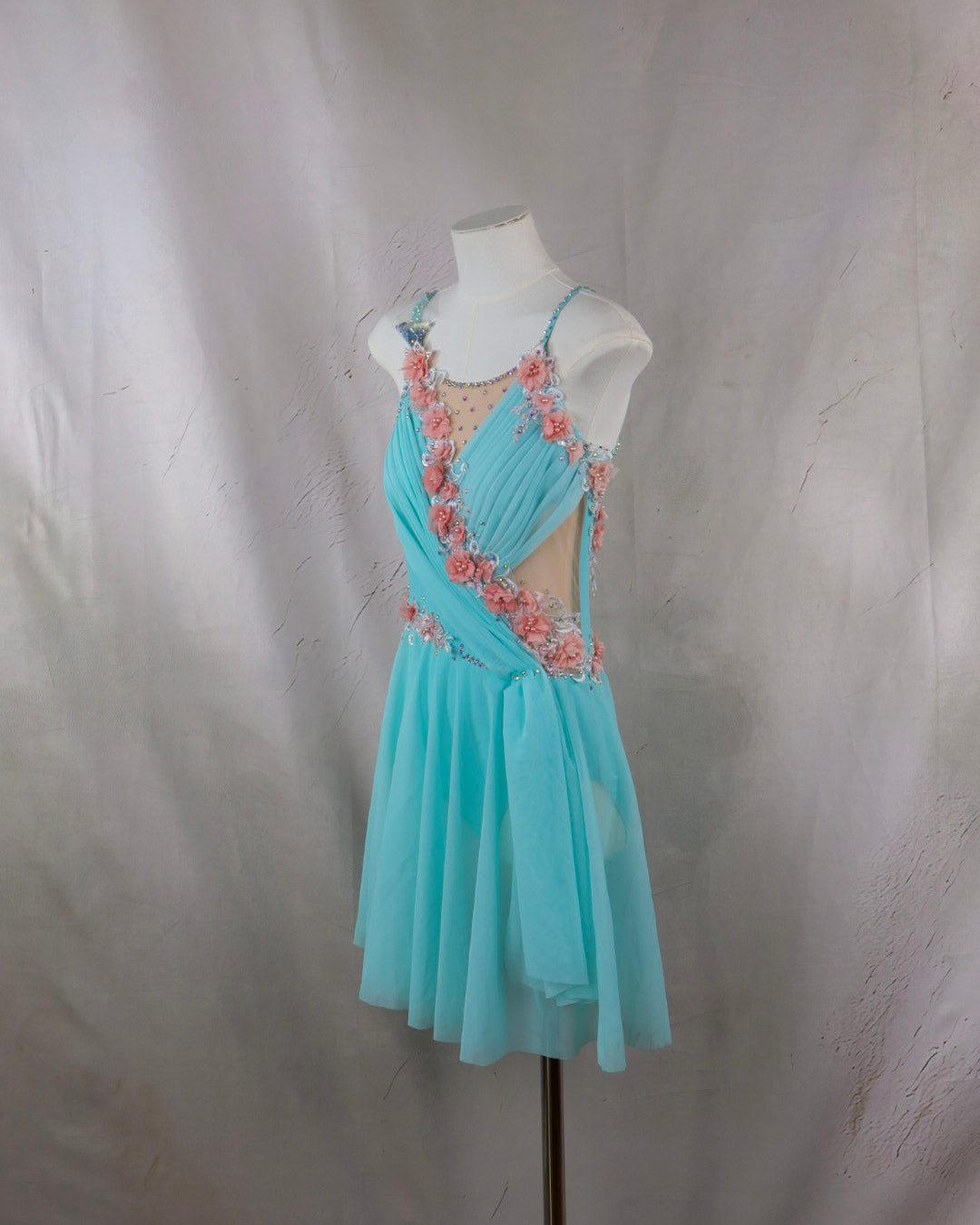 Aqua Floral Lyrical Dress