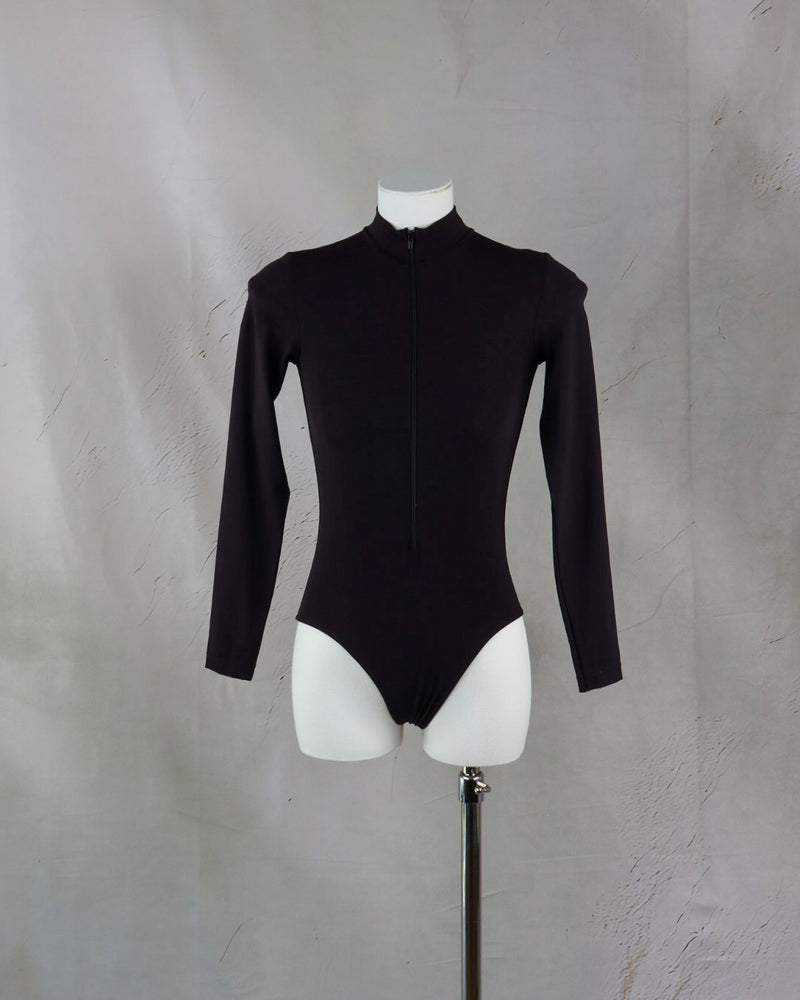 Long Sleeve Zip Front Leotard