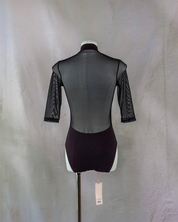 Half Sleeve Mesh Back Leotard