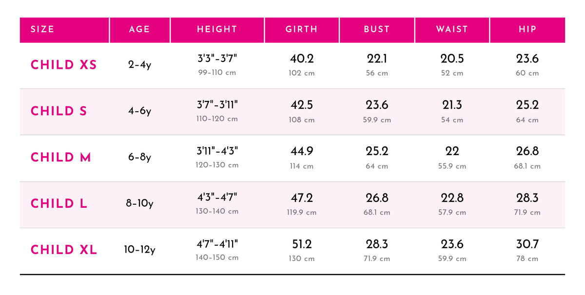 Size Chart 1