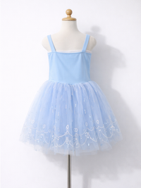 Girls Pink Princess Dress, Sparkle Lace Trim Tutu, Sleeveless Costume-ALP0106