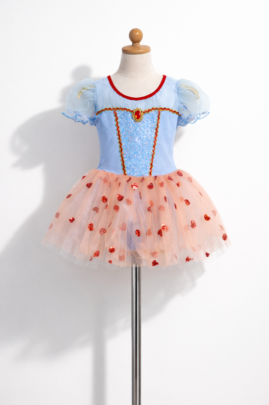 Sequin Heart Princess Tutu Dress for Girls-ALP0117