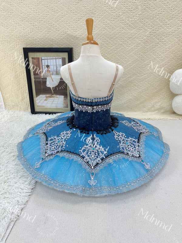 Custom Blue Pirate Ballet Tutu: Handmade Professional Dance Costume