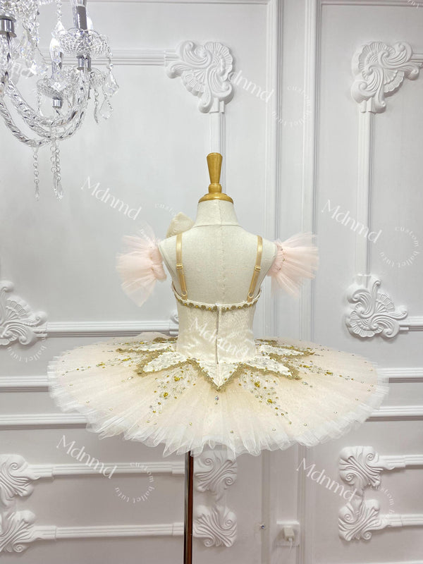 Gold and White Professional Ballet Tutu Pancake Tutu Custom made