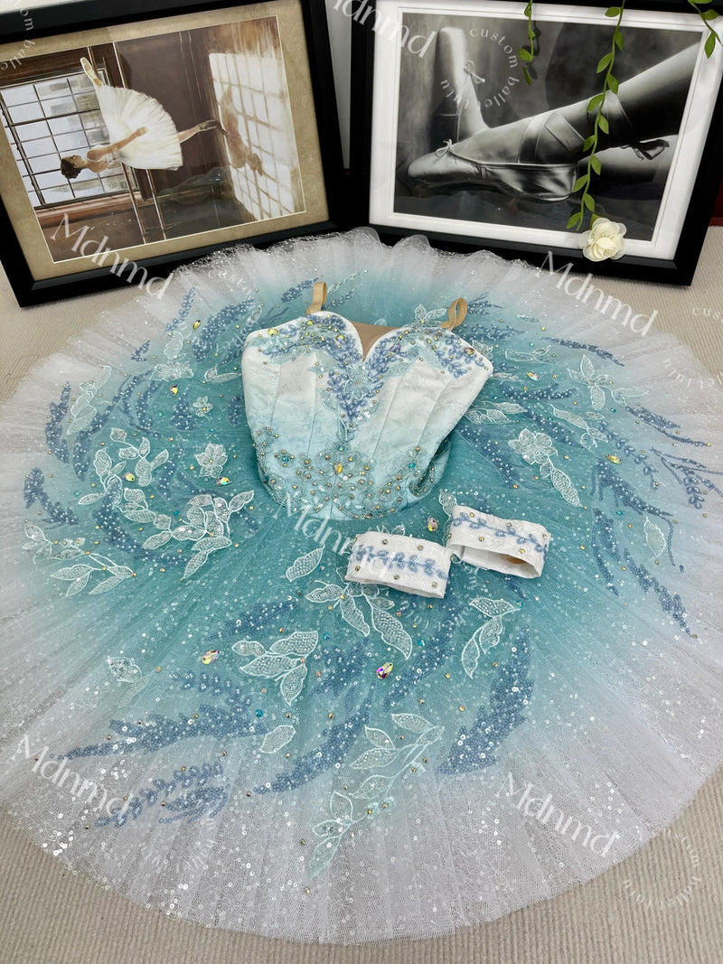 Lake Blue Professional Ballet Tutu Custom Made Ballerina Costume