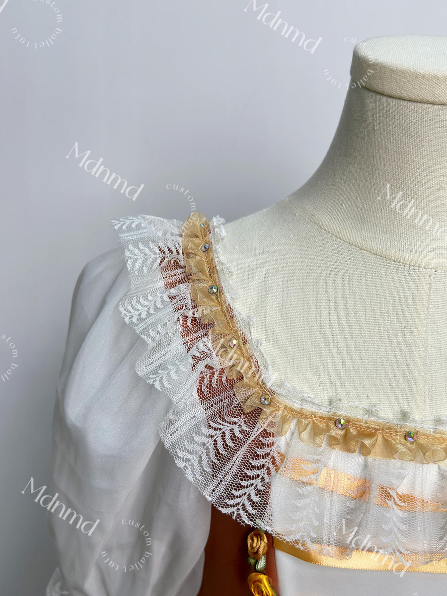 Romantic Ballet Tutu - Classic Ballerina Costume for Coppelia, Giselle & Stage Performance
