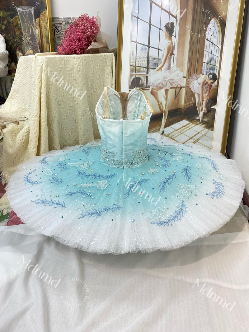 Lake Blue Professional Ballet Tutu Custom Made Ballerina Costume