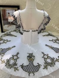 Exquisitely Handmade White Professional Ballet Dress Ideal for Competition Performance Costume