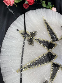 Professional Classic Black Ballet Short Skirt | Harlequin-Style Performance Costume for Female Ballet Dancers