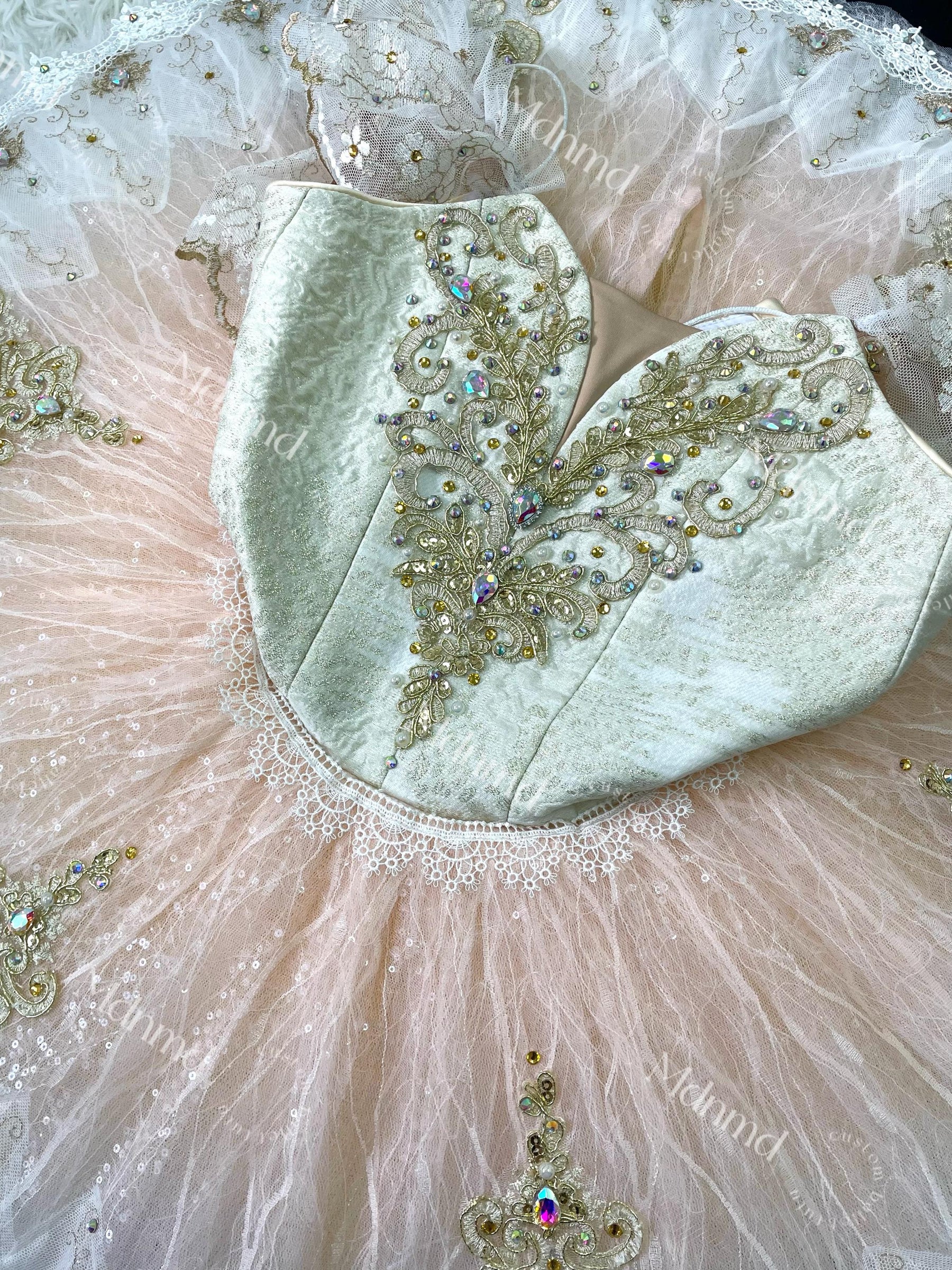 Orange Professional Ballet Tutu: Exquisite Pancake Ballerina Costume
