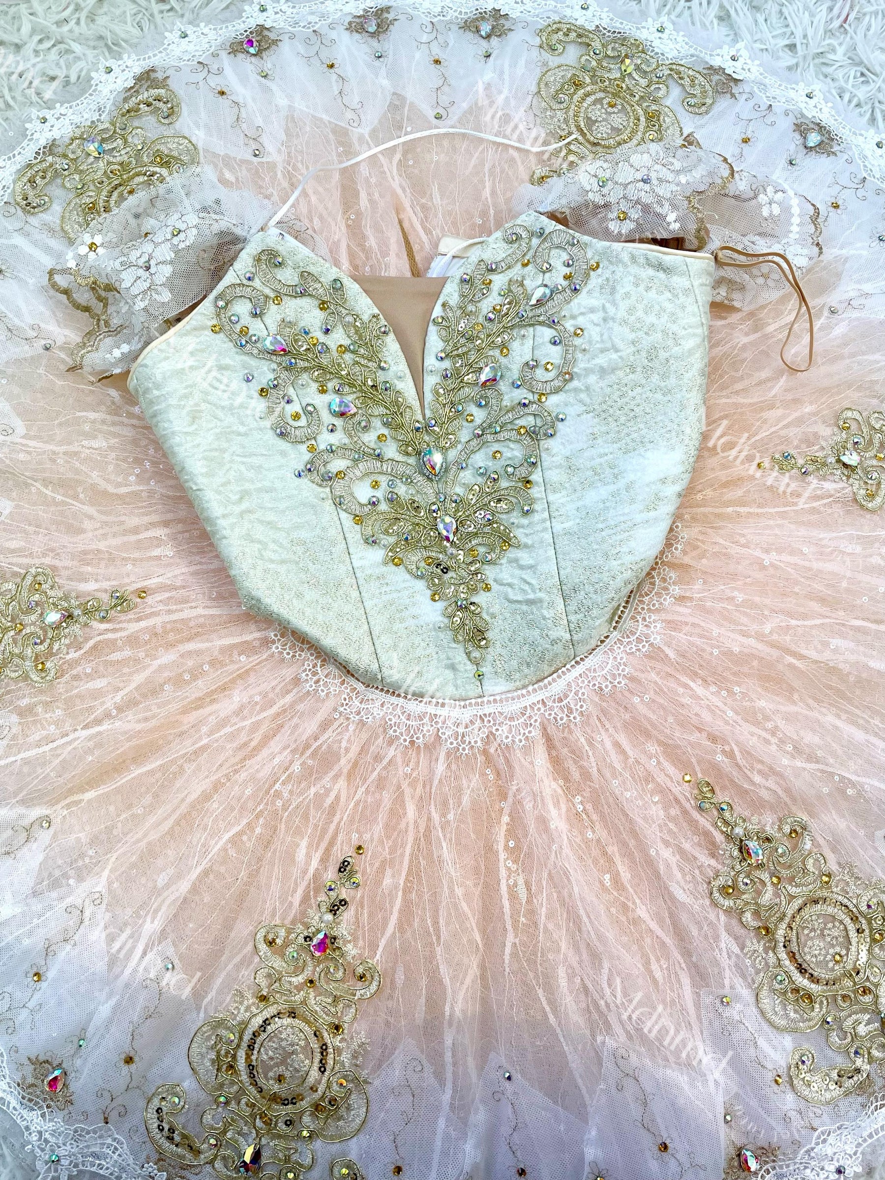 Orange Professional Ballet Tutu: Exquisite Pancake Ballerina Costume