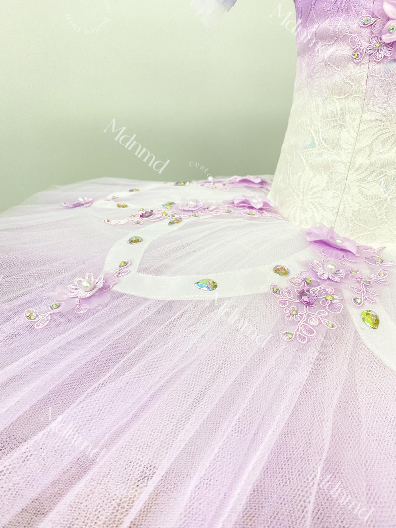 Custom Handmade Lavender Ballet Tutu for Professional Performances