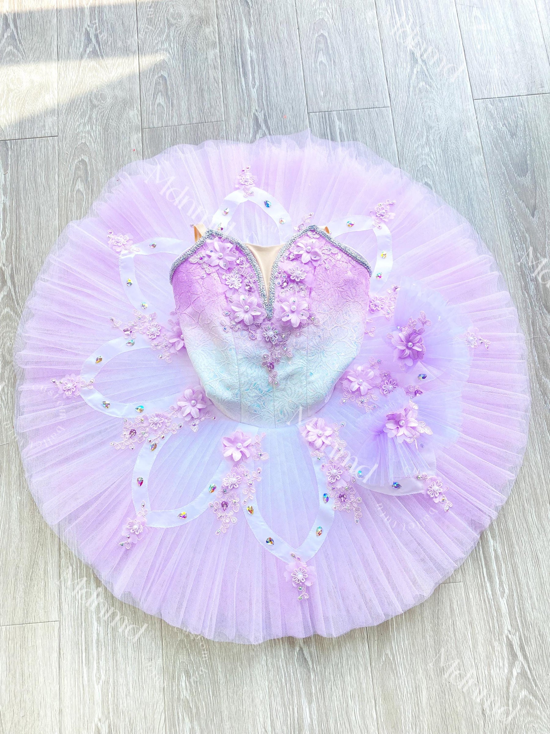 Custom Handmade Lavender Ballet Tutu for Professional Performances