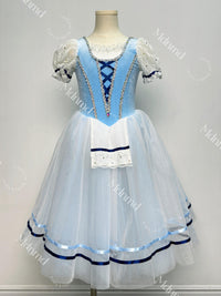 Romantic Blue Ballet Tutu - Handmade Classic Ballerina Costume for Coppelia, Giselle, Competition & Performance Dress