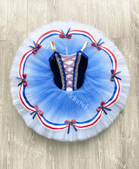 Flames of Paris Blue and Red Classic Professional Ballet Tutu Custom Ballerina Costume