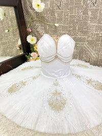 Ballerina Costume White Pancake Tutu Custom Made La Bayadere Silver Fairy Raymonda
