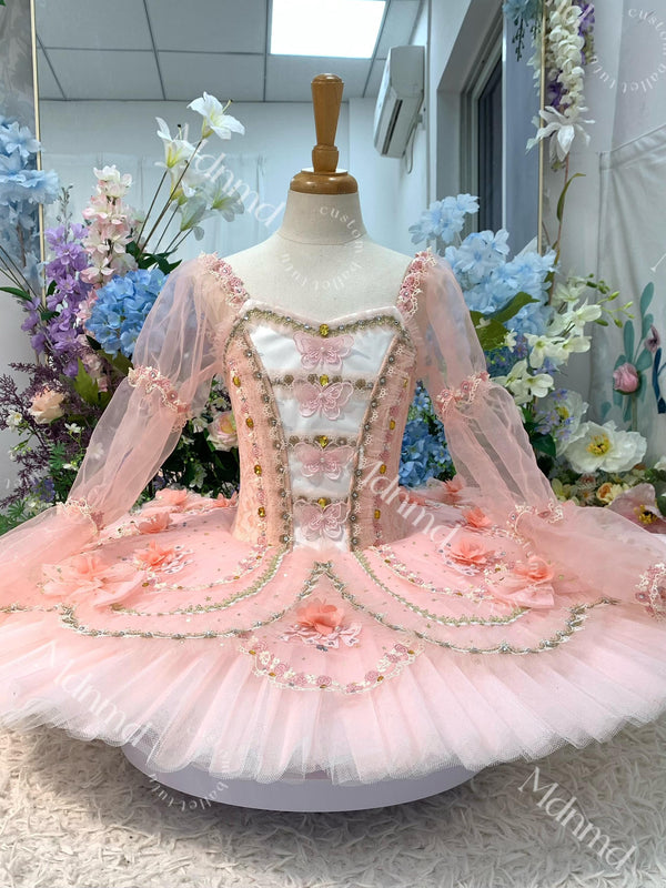 The Fairy of Dolls Professional Classic Pink Ballet Tutu With Bow Custom made