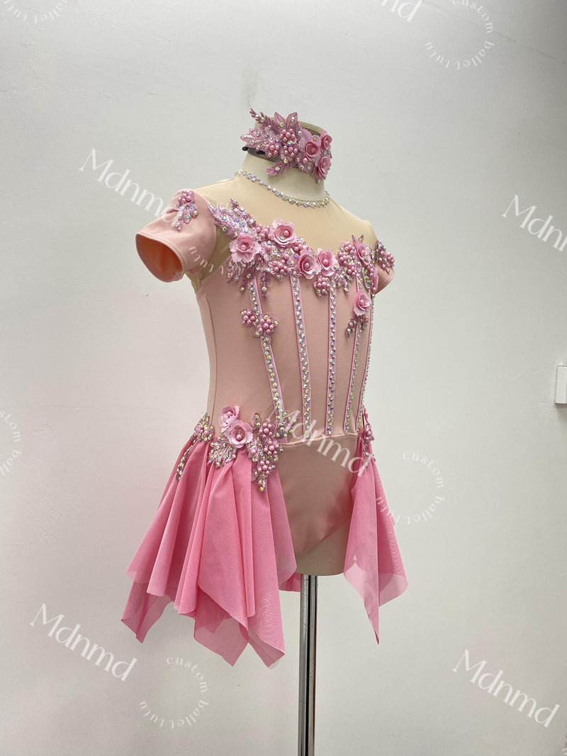 Contemporary Costume Lyrical Diamond Dance Costume - Solo Jazz, Figure Skating & Rhythmic Gymnastics Performance Dress