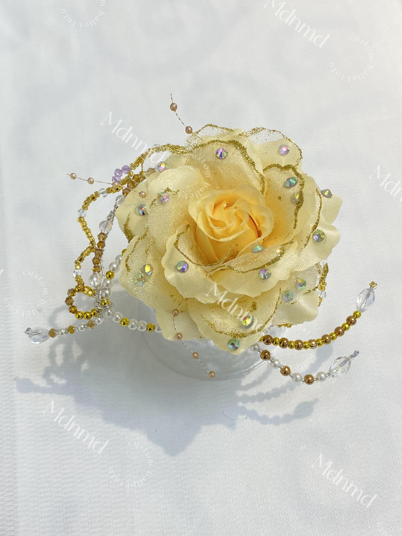 Yellow Rose Ballet Headpiece Don Quixote Kitri Paquita Spanish Awakening of Flora