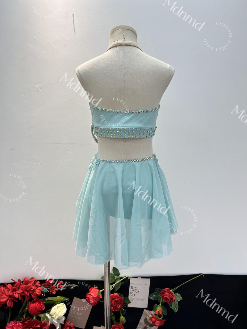 Custom Lyrical Dance Costume | Solo Contemporary Dance Dress | Handmade Stage Performance Outfit
