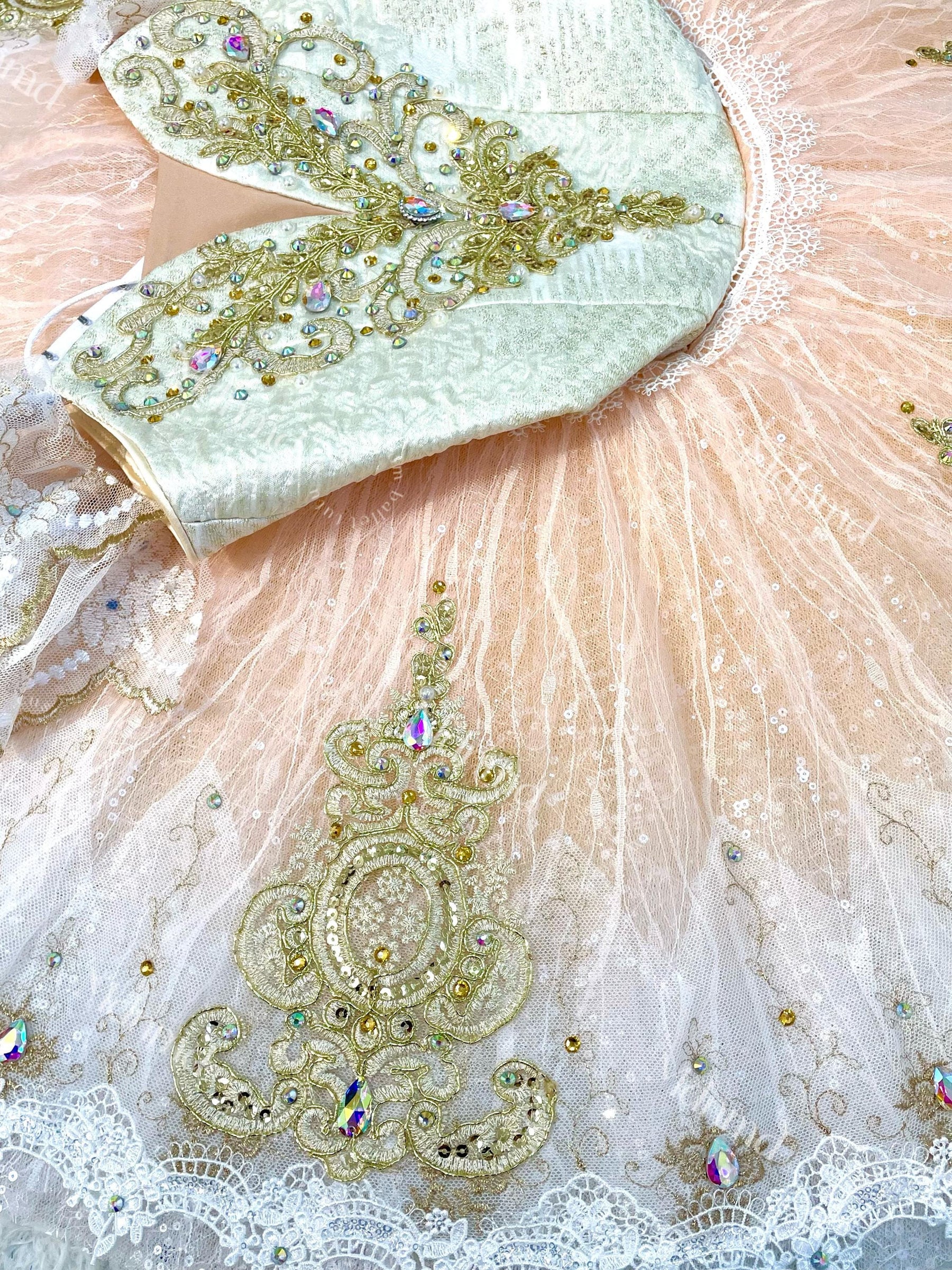 Orange Professional Ballet Tutu: Exquisite Pancake Ballerina Costume