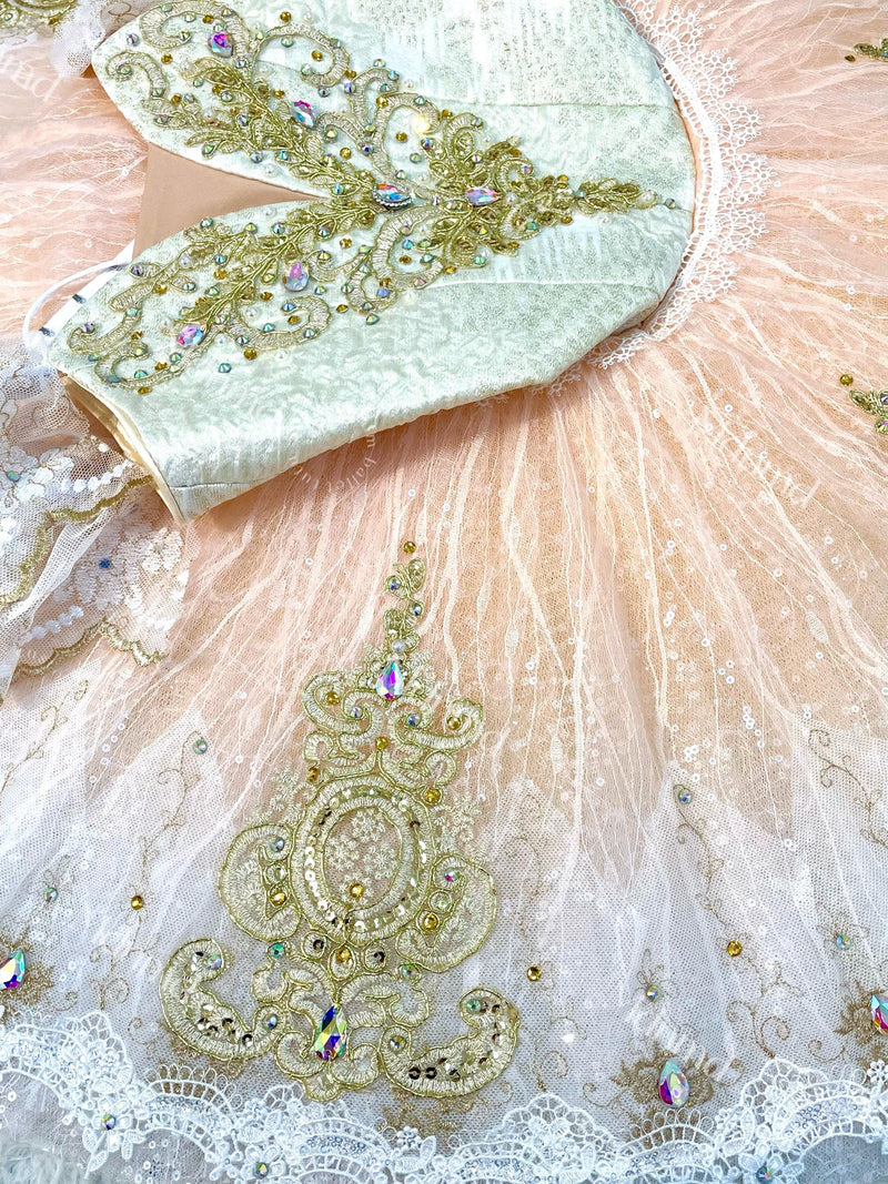 Orange Professional Ballet Tutu: Exquisite Pancake Ballerina Costume