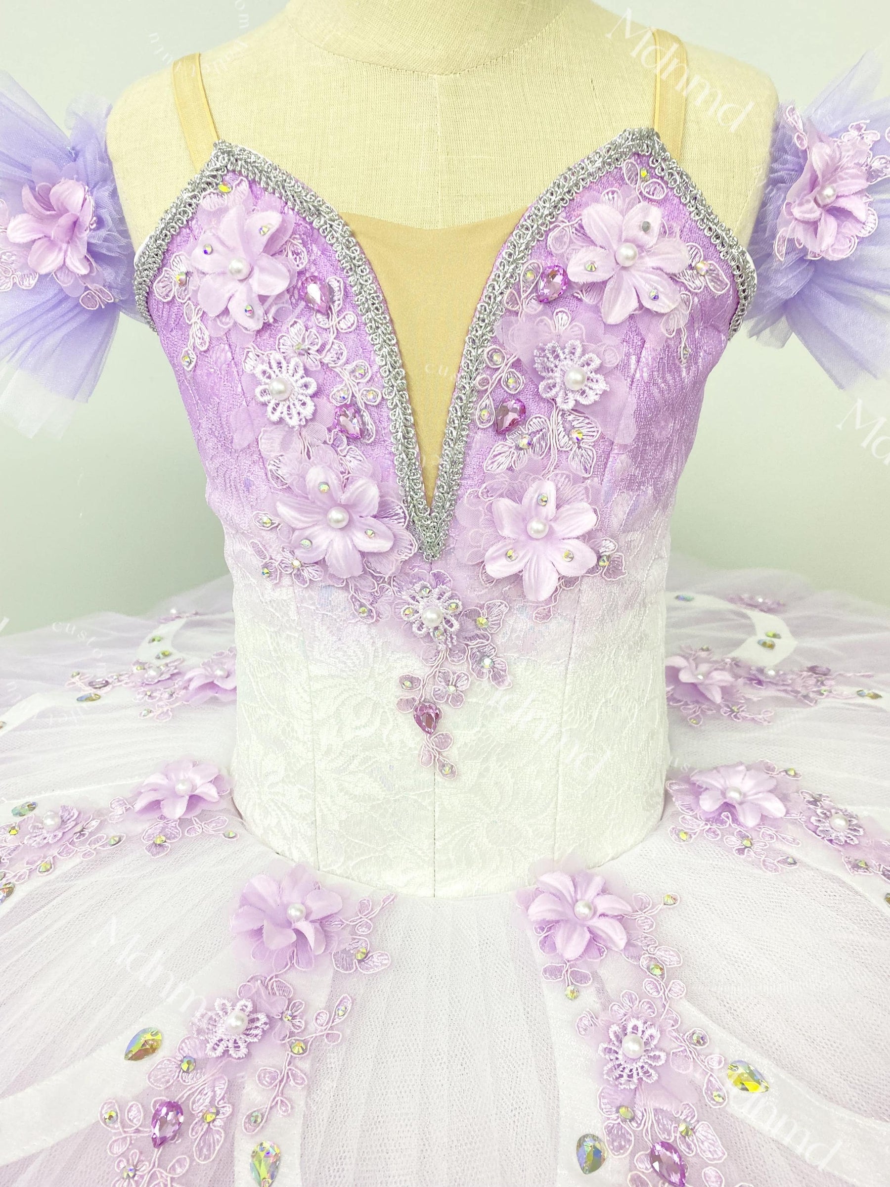 Custom Handmade Lavender Ballet Tutu for Professional Performances