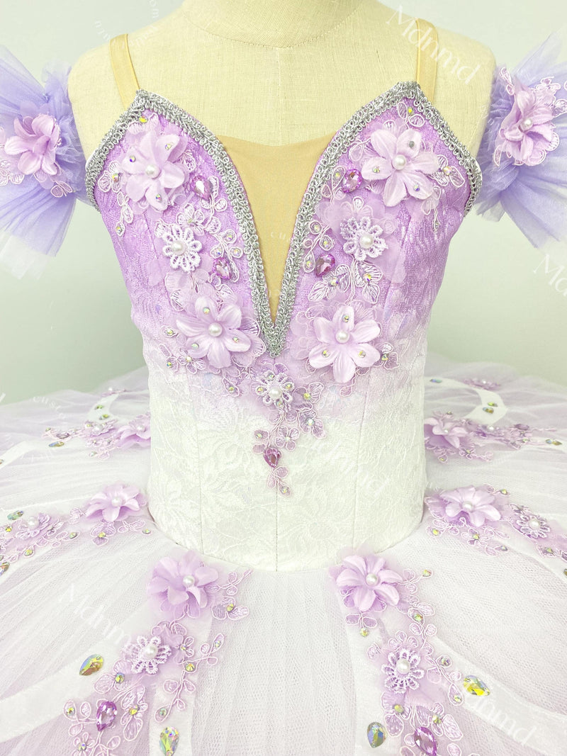 Custom Handmade Lavender Ballet Tutu for Professional Performances