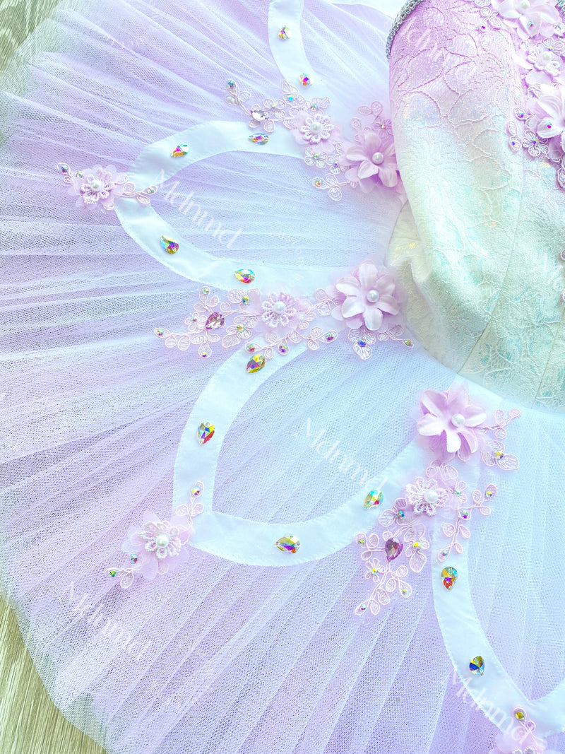 Custom Handmade Lavender Ballet Tutu for Professional Performances